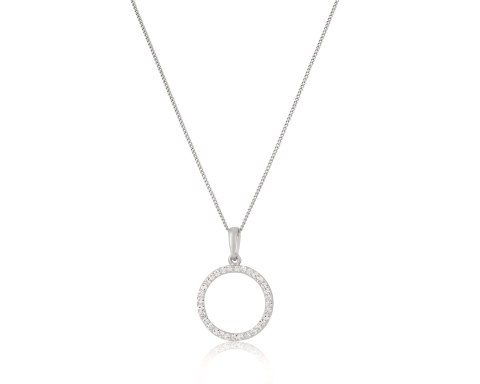 Naszyjnik z okrągłą zawieszka zdobioną kryształkami Preciosa z kolekcji Classic (C8970AG) Naszyjnik z okrągłą zawieszka zdobioną kryształkami Preciosa z kolekcji Classic (C8970AG)