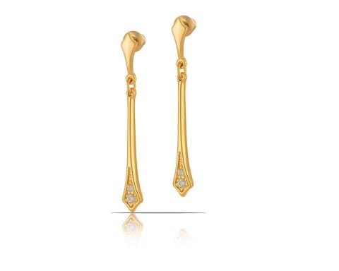 Wiszące kolczyki z kryształkami Preciosa z kolekcji Classic (P14827AU) Wiszące kolczyki z kryształkami Preciosa z kolekcji Classic (P14827AU)