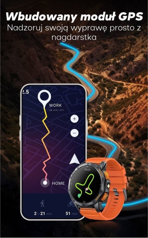 Smartwatch Męski GRAVITY GPS GT24-5 Czarny Pasek Silikonowy + Zielony Pasek Silikonowy Smartwatch Męski GRAVITY GPS GT24-5 Czarny Pasek Silikonowy + Zielony Pasek Silikonowy