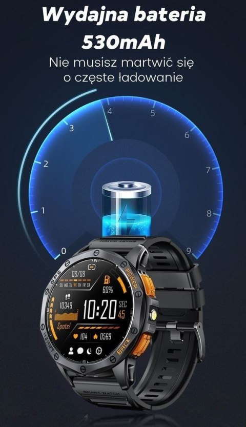 Smartwatch Męski GRAVITY GPS GT24-5 Czarny Pasek Silikonowy + Zielony Pasek Silikonowy Smartwatch Męski GRAVITY GPS GT24-5 Czarny Pasek Silikonowy + Zielony Pasek Silikonowy