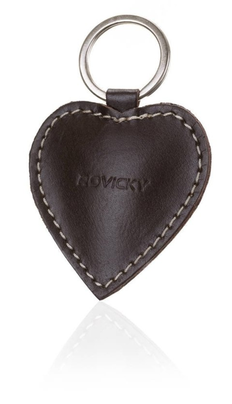 Brelok do kluczy w kształcie serca ze skóry naturalnej - Rovicky Brelok do kluczy w kształcie serca ze skóry naturalnej - Rovicky
