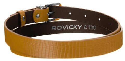 Oryginalny, skórzany pasek damski, wzór skóry węża - Rovicky Oryginalny, skórzany pasek damski, wzór skóry węża - Rovicky