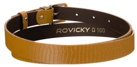 Oryginalny, skórzany pasek damski, wzór skóry węża - Rovicky Oryginalny, skórzany pasek damski, wzór skóry węża - Rovicky