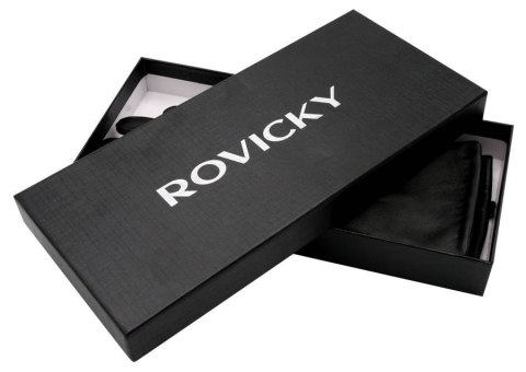 Ocieplane, skórzane rękawiczki damskie z pręgowanym wzorkiem - Rovicky Ocieplane, skórzane rękawiczki damskie z pręgowanym wzorkiem - Rovicky