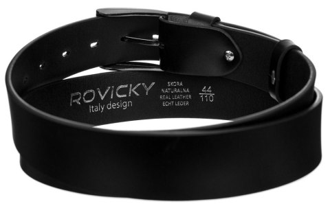 Szeroki, uniwersalny pasek męski ze skóry naturalnej licowej - Rovicky Szeroki, uniwersalny pasek męski ze skóry naturalnej licowej - Rovicky