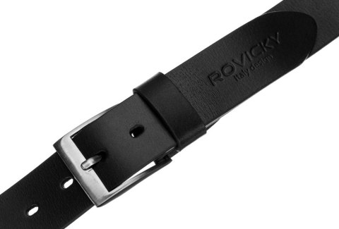 Szeroki, uniwersalny pasek męski ze skóry naturalnej licowej - Rovicky Szeroki, uniwersalny pasek męski ze skóry naturalnej licowej - Rovicky