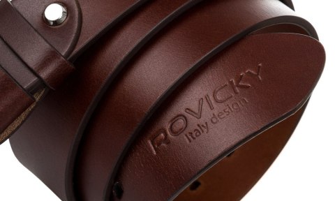 Szeroki, uniwersalny pasek męski ze skóry naturalnej licowej - Rovicky Szeroki, uniwersalny pasek męski ze skóry naturalnej licowej - Rovicky