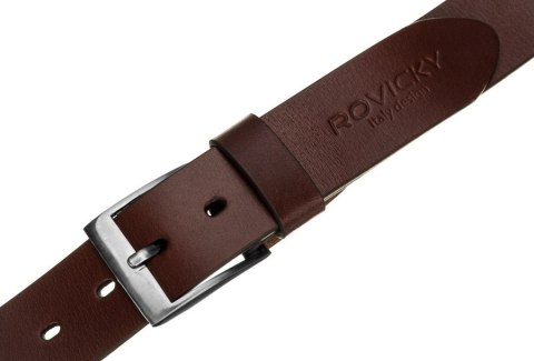 Szeroki, uniwersalny pasek męski ze skóry naturalnej licowej - Rovicky Szeroki, uniwersalny pasek męski ze skóry naturalnej licowej - Rovicky