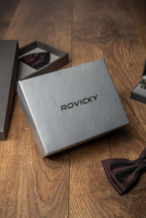 Skórzany pasek męski z prążkowaną, automatyczną klamrą - Rovicky Skórzany pasek męski z prążkowaną, automatyczną klamrą - Rovicky