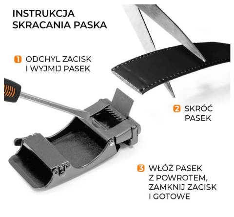 Skórzany pasek męski z prążkowaną, automatyczną klamrą - Rovicky Skórzany pasek męski z prążkowaną, automatyczną klamrą - Rovicky