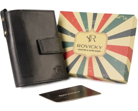 Skórzany portfel męski w stylu retro - Rovicky Skórzany portfel męski w stylu retro - Rovicky