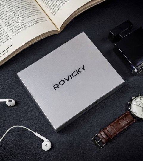 Skórzany, rozbudowany portfel męski RFID - Rovicky Skórzany, rozbudowany portfel męski RFID - Rovicky