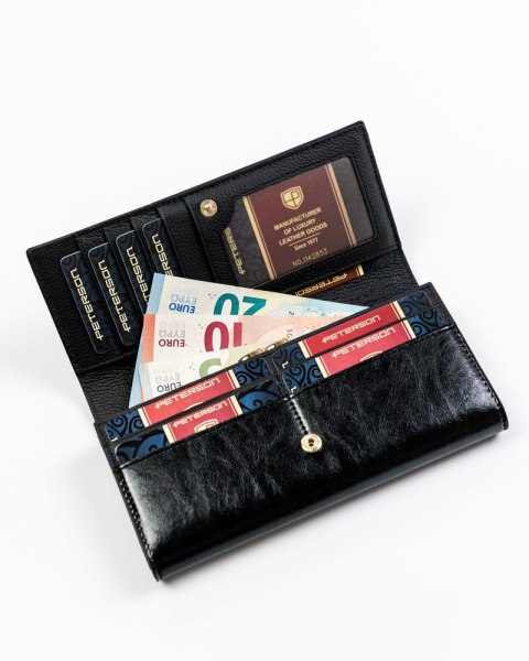 Elegancki portfel damski ze skóry naturalnej - Peterson Elegancki portfel damski ze skóry naturalnej - Peterson