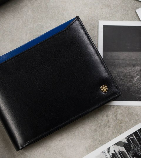 Portfel męski skórzany N992-RVT Black+Navy Portfel męski skórzany N992-RVT Black+Navy
