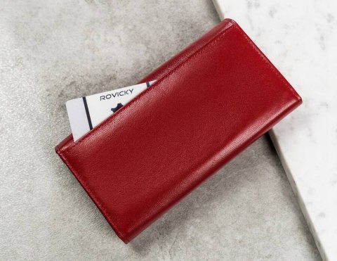 Pojemny, poziomy portfel damski ze skóry naturalnej z systemem RFID - Cavaldi Pojemny, poziomy portfel damski ze skóry naturalnej z systemem RFID - Cavaldi