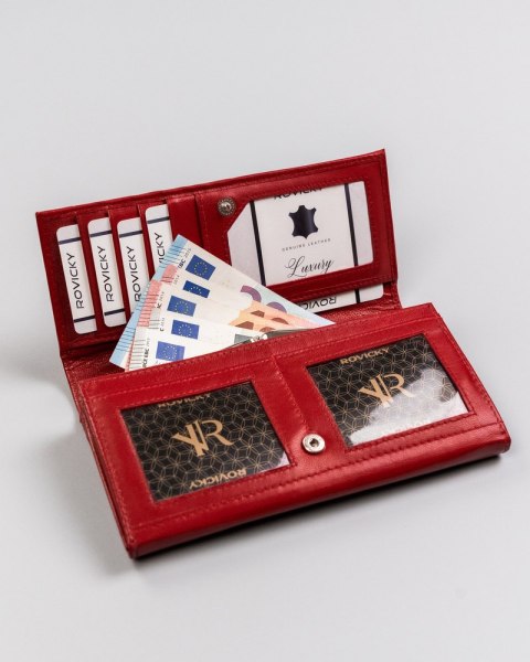 Duży skórzany portfel z systemem RFID Protect - Rovicky Duży skórzany portfel z systemem RFID Protect - Rovicky