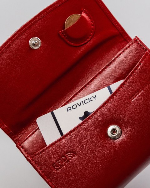 Elegancki portfel damski ze skóry naturalnej - Rovicky Elegancki portfel damski ze skóry naturalnej - Rovicky