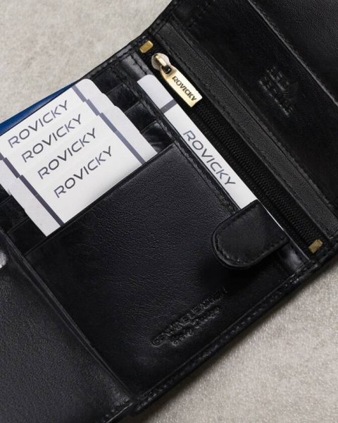 Skórzany portfel męski na dowód rejestracyjny - Rovicky Skórzany portfel męski na dowód rejestracyjny - Rovicky