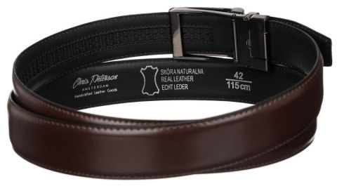 Elegancki, skórzany pasek męski do spodni - Peterson Elegancki, skórzany pasek męski do spodni - Peterson