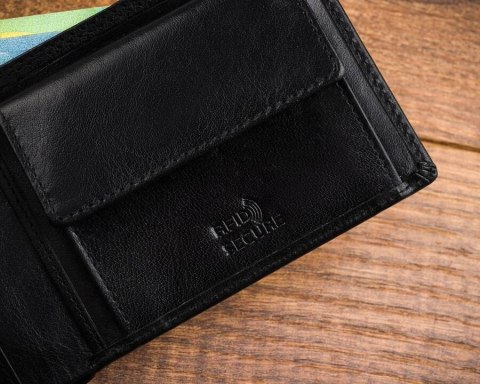 Duży, skórzany portfel męski z systemem RFID - Rovicky Duży, skórzany portfel męski z systemem RFID - Rovicky