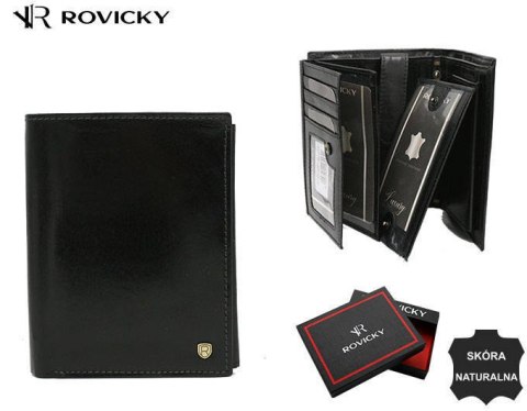 Duży, skórzany portfel męski - Rovicky Duży, skórzany portfel męski - Rovicky