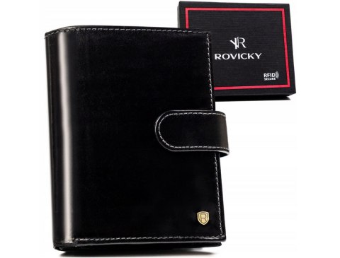 Duży, skórzany portfel męski - Rovicky Duży, skórzany portfel męski - Rovicky