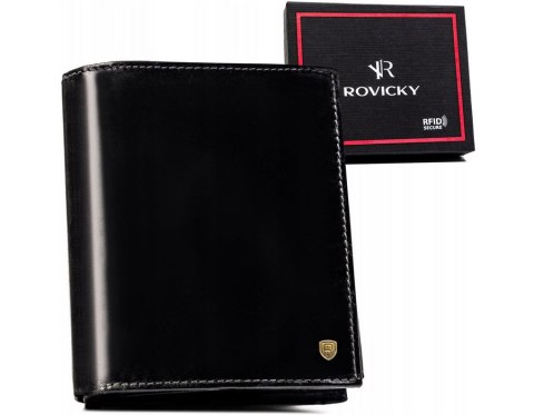 Duży, skórzany portfel męski z systemem RFID - Rovicky Duży, skórzany portfel męski z systemem RFID - Rovicky