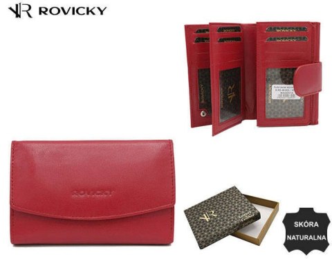Elegancki portfel damski ze skóry naturalnej - Rovicky Elegancki portfel damski ze skóry naturalnej - Rovicky