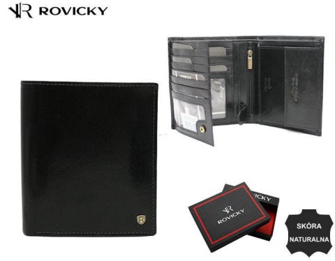 Skórzany, duży portfel męski z systemem RFID - Rovicky Skórzany, duży portfel męski z systemem RFID - Rovicky