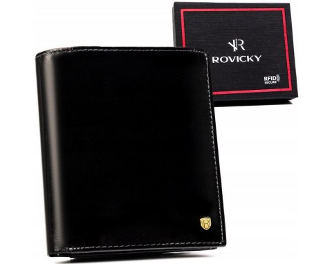 Skórzany, duży portfel męski z systemem RFID - Rovicky Skórzany, duży portfel męski z systemem RFID - Rovicky