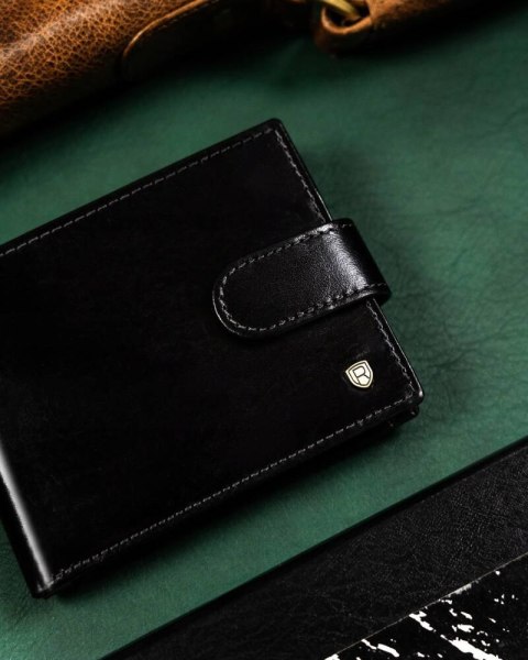 Skórzany portfel męski z systemem RFID - Rovicky Skórzany portfel męski z systemem RFID - Rovicky