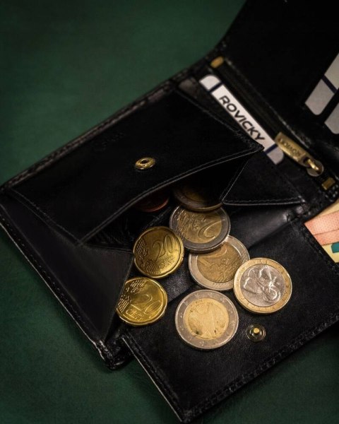 Skórzany portfel męski z systemem RFID - Rovicky Skórzany portfel męski z systemem RFID - Rovicky