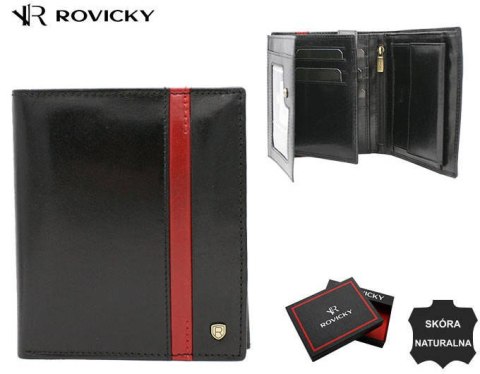Duży, skórzany portfel męski bez zapięcia - Rovicky Duży, skórzany portfel męski bez zapięcia - Rovicky