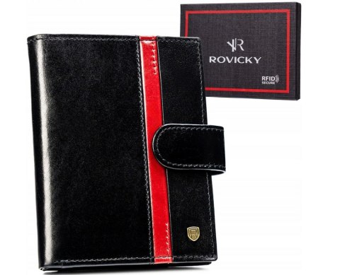 Duży, skórzany portfel męski z systemem RFID - Rovicky Duży, skórzany portfel męski z systemem RFID - Rovicky