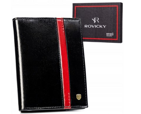 Duży, skórzany portfel męski z systemem RFID - Rovicky Duży, skórzany portfel męski z systemem RFID - Rovicky