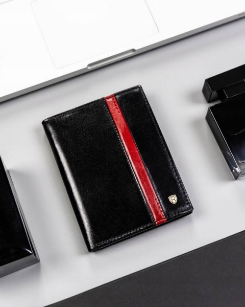 Duży, skórzany portfel męski z systemem RFID bez zapięcia zewnętrznego - Rovicky Duży, skórzany portfel męski z systemem RFID bez zapięcia zewnętrznego - Rovicky