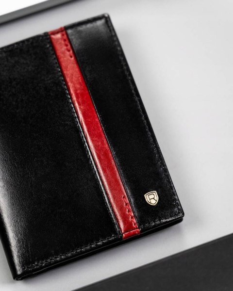 Duży, skórzany portfel męski z systemem RFID bez zapięcia zewnętrznego - Rovicky Duży, skórzany portfel męski z systemem RFID bez zapięcia zewnętrznego - Rovicky