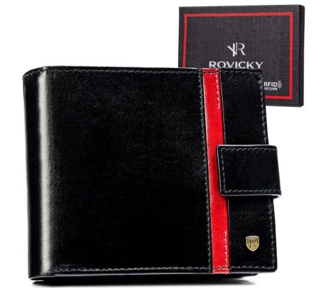 Elegancki, skórzany portfel męski - Rovicky Elegancki, skórzany portfel męski - Rovicky