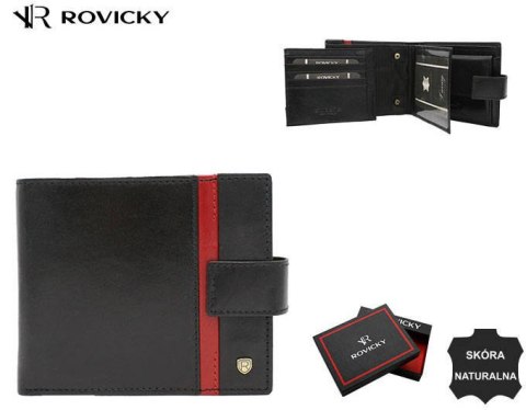 Elegancki, skórzany portfel męski - Rovicky Elegancki, skórzany portfel męski - Rovicky