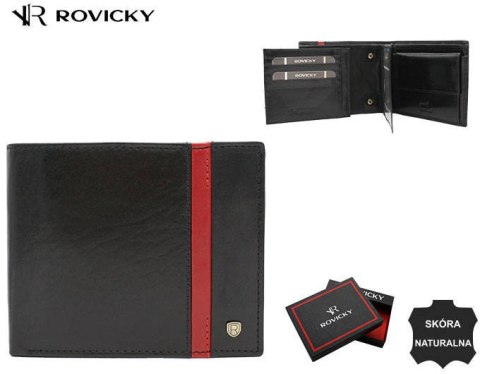 Elegancki, skórzany portfel męski - Rovicky Elegancki, skórzany portfel męski - Rovicky
