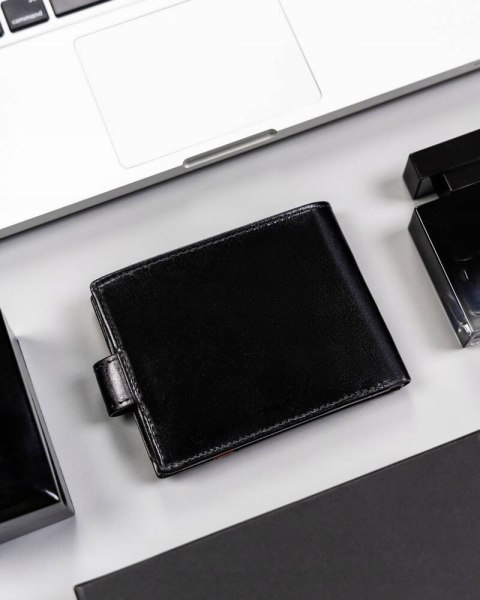 Skórzany portfel męski z systemem RFID - Rovicky Skórzany portfel męski z systemem RFID - Rovicky