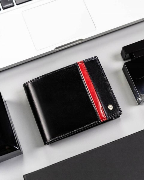 Skórzany portfel męski z systemem RFID - Rovicky Skórzany portfel męski z systemem RFID - Rovicky