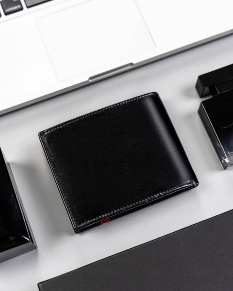 Skórzany portfel męski z systemem RFID - Rovicky Skórzany portfel męski z systemem RFID - Rovicky