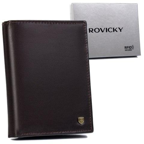 Skórzany portfel męski na dowód rejestracyjny - Rovicky Skórzany portfel męski na dowód rejestracyjny - Rovicky