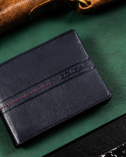 Duży, skórzany portfel męski z systemem RFID - Rovicky Duży, skórzany portfel męski z systemem RFID - Rovicky