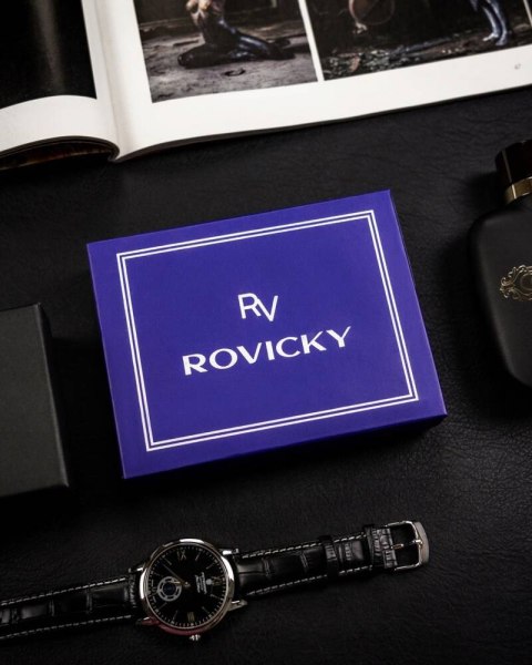 Klasyczny portfel męski ze skóry naturalnej - Rovicky Klasyczny portfel męski ze skóry naturalnej - Rovicky