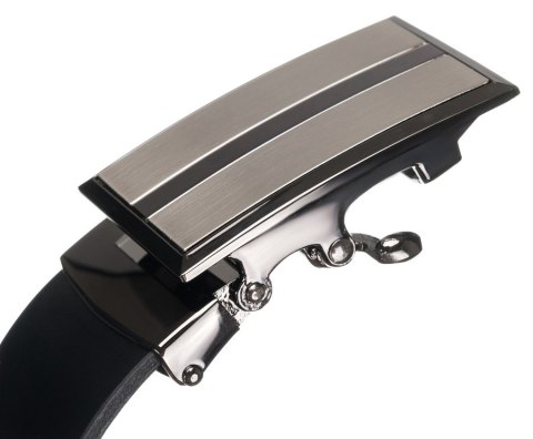 Elegancki, skórzany pasek męski z automatyczną klamrą - Peterson Elegancki, skórzany pasek męski z automatyczną klamrą - Peterson