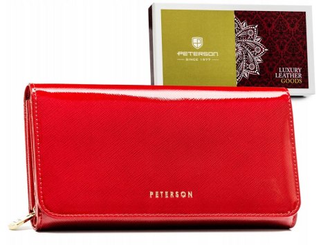 Skórzany, poziomy portfel damski - Peterson Skórzany, poziomy portfel damski - Peterson