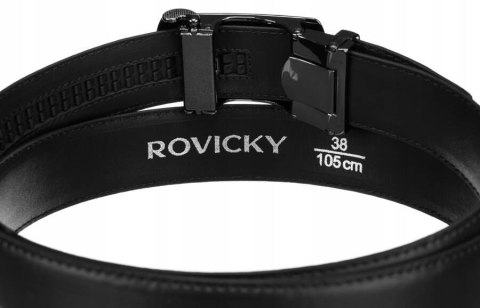 Skórzany pasek męski z automatyczną klamrą - Rovicky Skórzany pasek męski z automatyczną klamrą - Rovicky