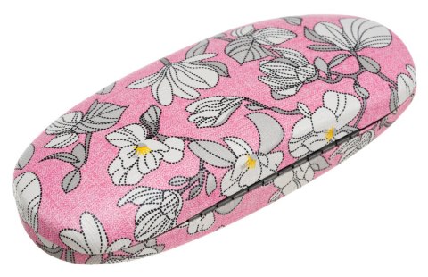 Eleganckie etui na okulary ze skóry ekologicznej z kwiatowym wzorem - 4U Cavaldi
